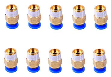 S SIENOC 10 x PC4-M10 Pneumatische Luft gerade Schnellverschraubung 4mm Gewinde M10