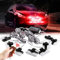 Sidaqi Rouge 16 LED Grille Stroboscope Feux D'avertissement Dash Deck Visor Police Flash Lights Voiture Camion Ambulance Lumières Stroboscopiques D'urgence Avec Télécommande Sans Fil 12V