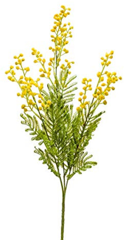 artplants.de Fausse Branche de Mimosa AQUILINA, Jaune, 70cm - Mimosa Artificiel/Plante synthétique