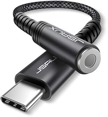 JSAUX USB C to 3.5mm Headphone Jack Adapter, Type C to 3.5mm Aux Compatible with iPhone 16 Pro/16 Pro Max/16/16 Plus/15 Pro Max/15 Pro,Galaxy S24 S23 S22 S21 S20, Pixel 9 Pro/9/8 Pro/8/7 Pro/7-Black