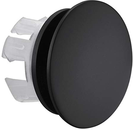 Orhemus Bouchon de trop-Plein en Laiton Massif pour lavabo de Salle de Bain Finition Noir Mat