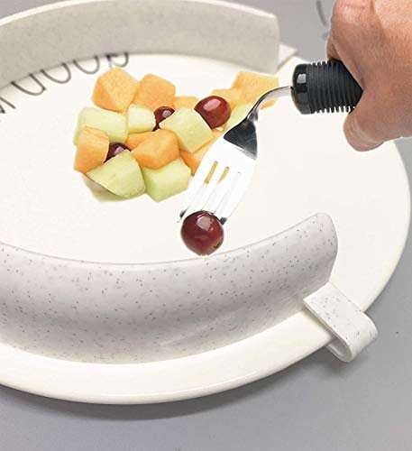 Food Guard for Plates, Clip-On Spill Prevention Eating Aid Assistant for Scooping Food, Dining Assistive Plate Guard for Disabled, Elderly, Handicapped (1)