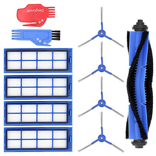 DingGreat Ersatzteile für Eufy RoboVac L70 Hybrid Saugroboter Zubehör Kit Packung mit 1 Rollbürste + 4 Filter + 4 Seitenbürsten + 2 Reinigungsbürste