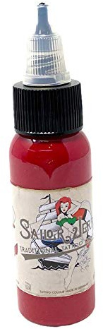 SAILOR JERRY Dark Rose - 30ml - vegan deutsche Tattoofarbe mit Zertifikat - INKgrafiX® IG54098 Tattoo INK Dark Rose Rot Dunkelrot