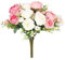 FADACHY Artificial Flowers, Fake Flower for Graves, Peony Realistic Silk Flowers, Faux Flowers Wedding Bouquets, 20 Heads Peony Bouquets Table Decorations, 4 Packs