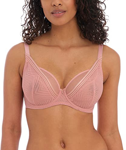 Freya Womens Tailored Underwire High Apex Plunge Bra, Ash Rose, 32DD
