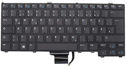 xiixtoo DE Tastatur KeyboardErsatz für Dell Latitude 12 7000 E7240 14 7000 E74400TV6P8 TV6P808WH8P0NM7G5 NSK-LD0UC 0GGR Deutsch Layout Tastatur QWERTZMit Hintergrundbeleuchtung