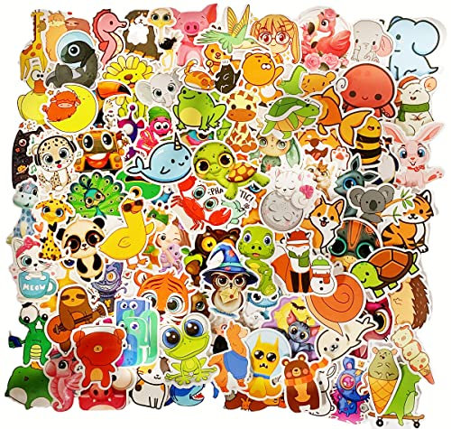 100pcs Cute Cartoon Animal Stickers for Kids,Cute Animal Stickers for Water Bottles Laptop Notebook Tablet Phone