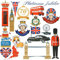 76 Stück Dekorations-Aufkleber zum Queen Jubilee | Union Jack Britische patriotische Dekoration für das 70. Königreich 2022 | PVC-Aufkleber Par -Dekorationen
