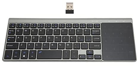 Zunate Wireless Keyboard Touchpad with Touchpad,2.4G Wireless QWERTY Keyboard with Trackpad,Portable Ultra-thin Ergonomic Typewriter,for Computer Laptop Tablet