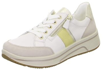 ara Damen Sapporo Sneaker, Shell,Cream,Platin,VANILLE, 37.5 EU Weit