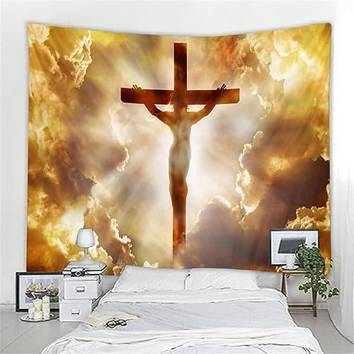 MEKPAM Zuhause Schlafzimmer Dekorativer Wandteppich Gott Jesus Dekorativer Wandteppich 150x130cm