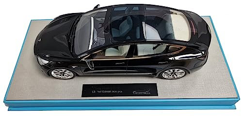 LS Collectibles Maßstab 1:18 Harz Modellauto kompatibel mit Tesla Model 3 in Schwarz