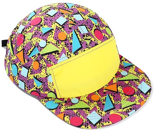 Cindeer 80er 90er Neon Baseball Kappe Verstellbar Retro Trucker Kappe Nylon Unisex Mütze (Bunt)