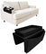 Sofa Armrest Organizer Caddy, Couch Armrest Organiser with Cup Holder Tray Tv Remote Control Holder for Cellphone Book Magazines Glasses(Black)