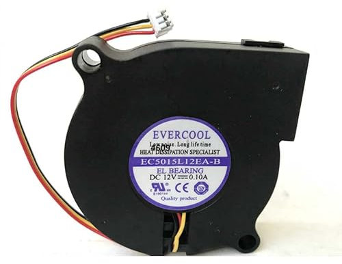 DEMICRATE EVERCOOL EC5015L12EA-B 12V 0.10A 5CM 5015 blower cooling fan 3-Lines