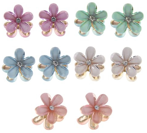 Zeayebsr Lot de 10 pinces à cheveux avec perles et fleurs, accessoires élégants pour mariages et occasions