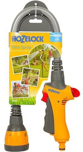 AMK® Hozelock Flexi Spray Long Reach Spraying Garden Watering Hose Attachment Gun Lockable Lance Sprinkler