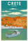 Jdheeh Vintage-Poster auf Leinwand, Motiv: Kreta, Griechenland, Wanddekoration, Poster, 20 x 30 cm