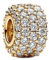 Lkwidi Charme Vergoldet Sparkling Pave Dreireihig Charms Anhänger 925 Sterling Silber Charm Pendant für Europäische Armbänder und Halsketten