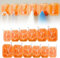 Multifunktionale Transparente 6 Haken, 2 Stück Klebehaken Klebehaken Extra Stark Haken Selbstklebend Kein Bohren Haken zum Kleben Selbstklebender Wandhaken ​für Schlafzimmer/Bad/Küche/Decke (Orange)