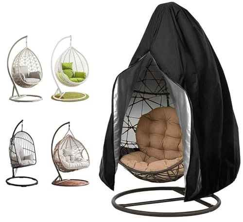 Egg Chair Cover - Waterproof Heavy Duty Hanging Egg Chair Covers with Zipper 210D Oxford ,Outdoor Swing Egg Chair Cover ,115x190cm