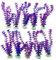 Finest-Filters 10 Pack Aquarium Fish Tank 8 Plastic Plants for Aquarium Decoration Decor in Multiple Plant Styles & Vibrant Colour Plants For Freshwater & Marine Aquariums (Purple Fern Type)