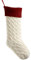 meioro 46cm Große Weihnachtsstrumpf, Kabel Gestrickt Nikolausstrumpf für Kinder, Klassische Weihnachtsstrümpfe Kamin Hängende Strümpfe für Familie Urlaub Party Dekorationen (Top Rot+Bottom Weiß)