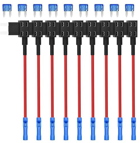 SCOOYUCK 10 Pcs Mini Add a Circuit Porte Fusible Voiture avec 15A Fusible