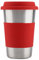 F&Y 500 ml Edelstahlbecher mit Silikonhülle und Deckel, wärmeisolierter Trinkbecher für den Heim- und Reisegebrauch (Rot)