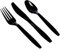 BLISSMART 150 Pcs Heavy Duty Black Plastic Cutlery Set: 3 Sets of 50 Black Knives, Forks, Spoons - Modern, Reusable, Lightweight - Perfect for Parties, Outdoor, Picnic, Birthday, Camping