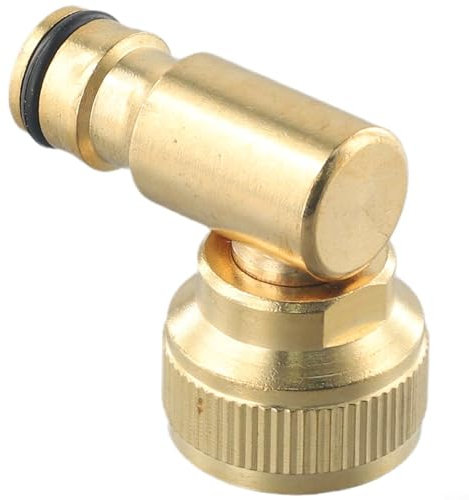 GLFLOW Garden Hose Quick Connector,3/4Inch for BSP Female Swivel Elbow Fitting For Hose Reels Outdoor Watering Brass Gold Tap Adapter