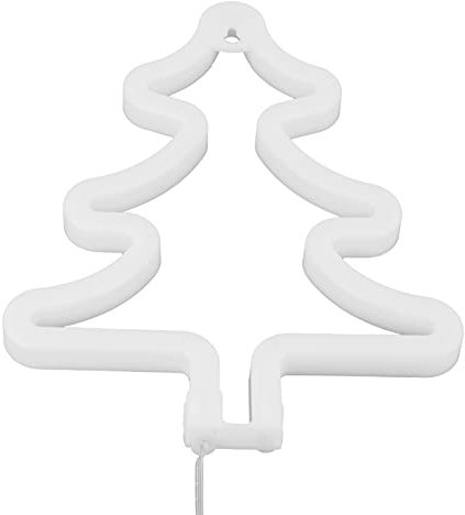 Albero di Natale Neon Chiaro Colorato Decorazione della Casa a Led per Festa della Camera da Letto, USB/batteria per Illuminazione Decorativa a Parete, 9.4x7.2x0.7in