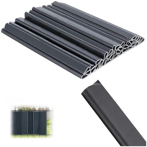 Jiavlyx 40 Stück Befestigungsclips Sichtschutz, 19×1.5cm PVC Sichtschutzstreifen Für Doppelstabmatten, Klemmschienen Für Sichtschutzstreifen, Für Befestigungsclips Gartentor Balkon Fences Film