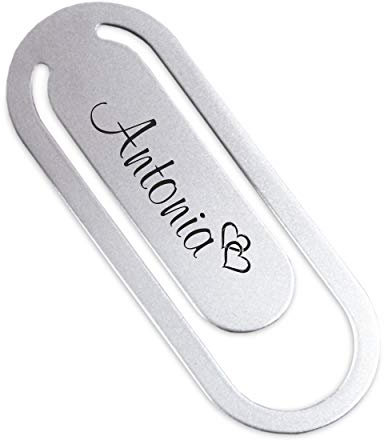 Schmalz® Lesezeichen inklusive Wunschgravur Buchzeichen graviert Bookmark aus Metall oval Gravur personalisiert