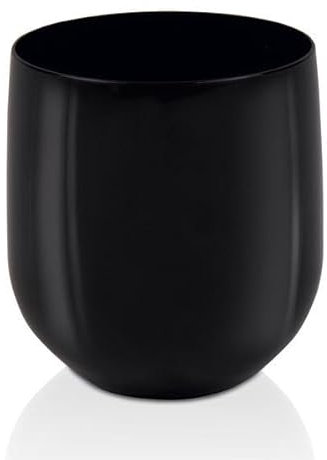 Camp4 Desing Lot de 2 verres à jus SAN Noir/blanc, Noir