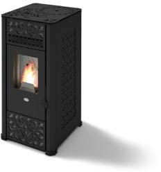 EVA CALOR - STUFA A PELLET EVA CALOR LUCILLA NERO+NERO GOFFRATO 9.5KW - 31369