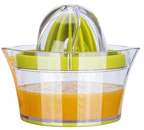 YAKAiYAL Manuell Zitronenpresse Multifunktional Orange Handpresse Zitrusfrucht Manueller Entsafter Zitruspresse Saftpresse mit 400ML Saftbehälter