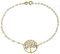 Alexander Castle 9ct Gold Bracelet for Women Teens Girls - Tree of Life Gold Charm Bracelet with Jewellery Gift Box - 7.5 Inches