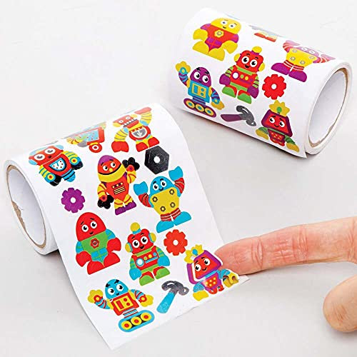Baker Ross FE384 Roboter Sticker - 720 Stück, Großpackung Aufkleber für Kinder zum Basteln, Gestalten und Dekorieren