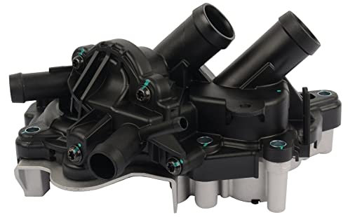 Flynsu 5 tubi Termostato gruppo pompa liquido di raffreddamento 04E121121E 04E121042A 04E121600P 04E121600Q 04E121600R compatibile con A1 A3 Le-on Oc-tav-ia Go-lf Je-t-ta Po-lo