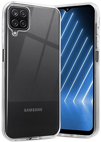 ONEFLOW Ultra Clear Case Kompatibel mit Samsung Galaxy A12 Hülle Transparent, Handyhülle aus Soft Silikon, Extrem Stoßfest und Flexibel, TPU Schutzhülle Durchsichtig - Klar