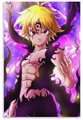 Leinwandposter Seven Deadly Sins Meliodas, Kunstposter und Wandkunst, modernes Familienschlafzimmerdekor, Poster, 50 x 75 cm