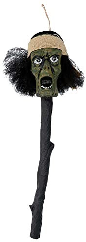 Boland 73064 - Zepter Voodoo-Kopf, Größe 52 cm, Zauberstab, Wunderheiler, Accessoire, Kostüm-Zubehör, Karneval, Mottoparty, Halloween