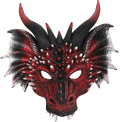 Lipfer Halloween Dragon Maske Lustige Dinosauriermaske Carniva Maske Frauen Kostüm Mask Party Maske Für Maskerad Dress Up
