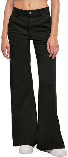 Urban Classics Women's Ladies High Waist Wide Leg Chino Pants Pants