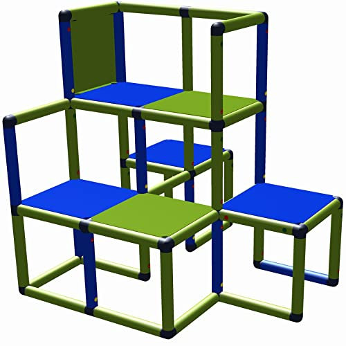Move and stic NICO Spielwelt Kletterturm Klettergerüst Labyrinth Motoriktrainer apfelgrün - blau 6439