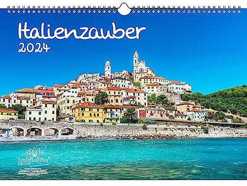 Italienzauber DIN A3 Kalender für 2024 Rom Urlaub Mediterran Italien - Geschenkset Inhalt: 1x Kalender, 1x Weihnachts- und 1x Grußkarte (insgesamt 3 Teile)