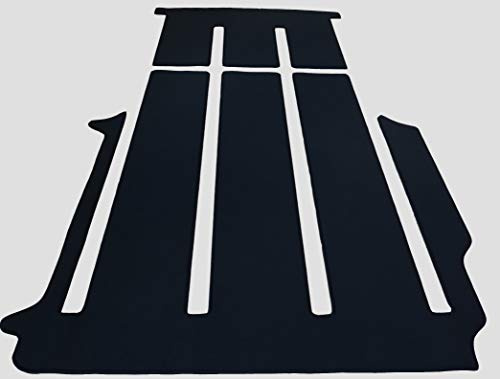 autix Teppich Fußmatte Velour schwarz grau beige kompatibel für VW T5 T6 T6.1 Multivan und California (schwarz, T6.1 Multivan kurz 1 Schiebtür 4 Schienen)