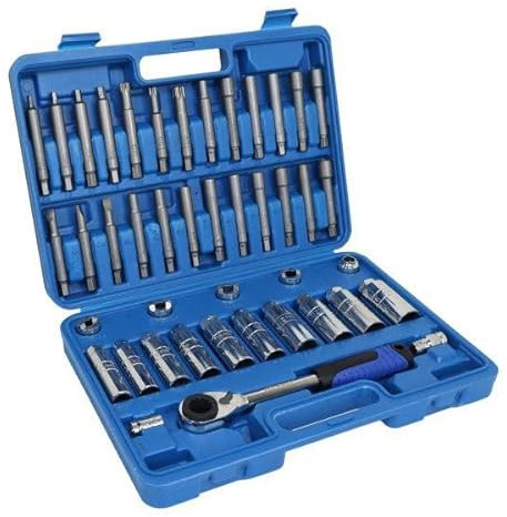 US PRO Tools 43pc Shock Absorber Strut Nut Go-Thru Socket & Ratchet Set 7148